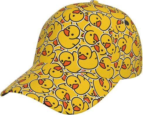 Cute Duck Baseball Cap for Women Men, Funny Cartoon Duck Hats Adjustable Trucker Hats Sun Protection Novelty Caps in Kuwait