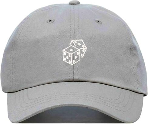 Gambling Dice Baseball Hat, Embroidered Dad Cap, Unstructured Soft Cotton, Adjustable Strap Back (Multiple Colors) in Saudi Arabia