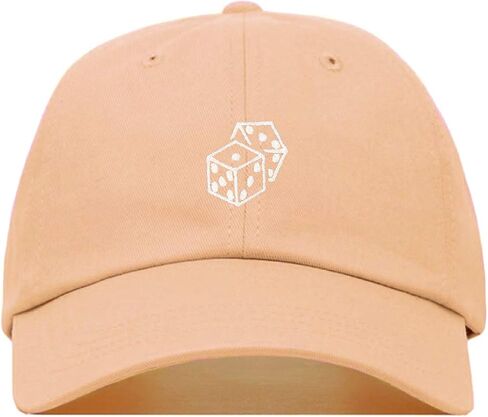 Gambling Dice Baseball Hat, Embroidered Dad Cap, Unstructured Soft Cotton, Adjustable Strap Back (Multiple Colors) in Saudi Arabia