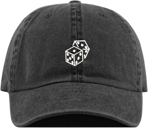 Gambling Dice Baseball Hat, Embroidered Dad Cap, Unstructured Soft Cotton, Adjustable Strap Back (Multiple Colors) in Saudi Arabia