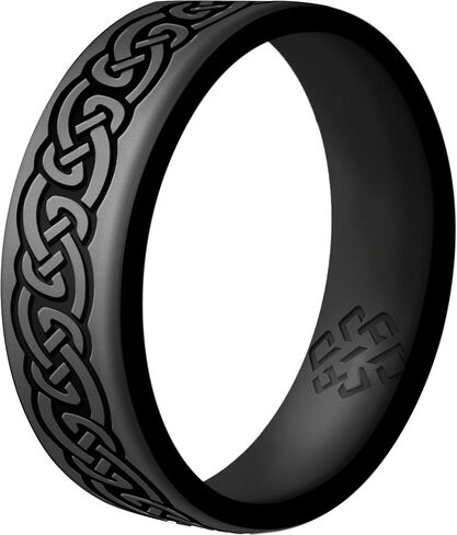 Knot Theory Celtic Butterfly Sailor Infinity Silicone Ring for Men Women - Breathable Dual Layer Comfort Fit 6mm Bandwidth in Saudi Arabia