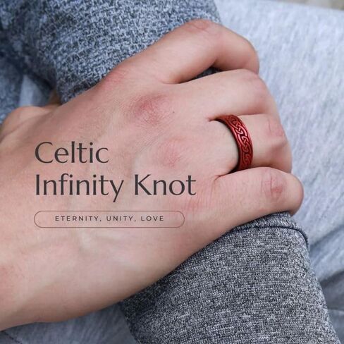 Knot Theory Celtic Butterfly Sailor Infinity Silicone Ring for Men Women - Breathable Dual Layer Comfort Fit 6mm Bandwidth in Saudi Arabia