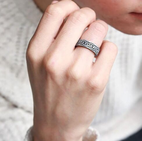 Knot Theory Celtic Butterfly Sailor Infinity Silicone Ring for Men Women - Breathable Dual Layer Comfort Fit 6mm Bandwidth in Saudi Arabia