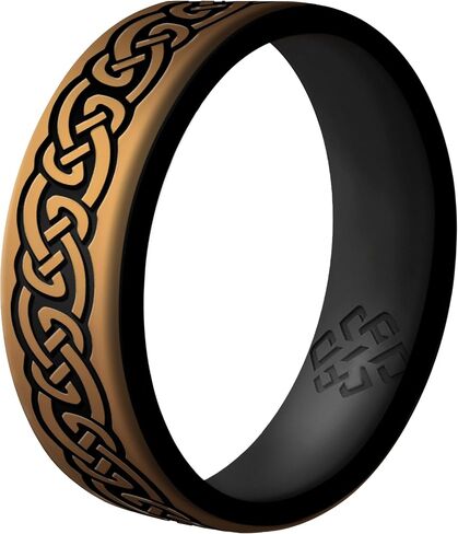 Knot Theory Celtic Butterfly Sailor Infinity Silicone Ring for Men Women - Breathable Dual Layer Comfort Fit 6mm Bandwidth in Saudi Arabia