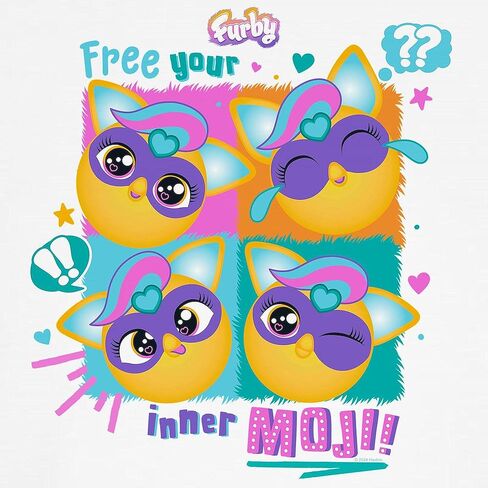 CafePress Furby Inner Moji Kids Baseball T Shirt Kids Cotton Baseball Jersey, 3/4 Raglan Sleeve Shirt in Saudi Arabia