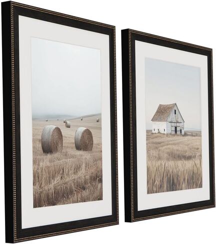 Framed Cactus Landscape Wall Art Set of 2 – Saguaro Wall Decor Prints Framed Natural Vintage Southwest Style Wall Decor for Living Room, Bedroom, or Office – 16"x20"x2 in Kuwait