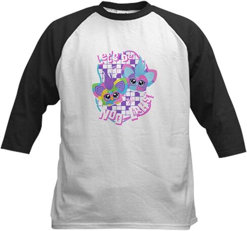 Cafepress furby دعنا نكون noo lahs kids baseball t shirt kids cotton baseball Jersey ، 3/4 قميص راجلان. in Saudi Arabia