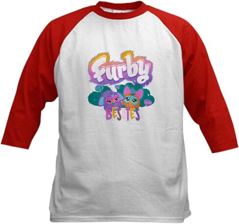 Cafepress Furby Besties Kids Baseball T Shirt Kids Cotton Baseball Jersey ، 3/4 Raglan Sleeve Shirt in Saudi Arabia
