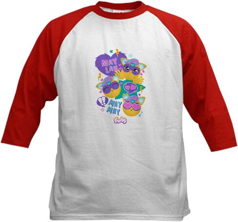 Cafepress Furby May Lah Kids Baseball T Shirt Kids Cotton Baseball Jersey ، 3/4 Raglan Sleeve Shirt in Saudi Arabia