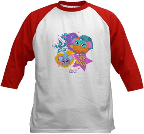 Cafepress furby dah doo Kids Baseball T Shirt Kids Cotton Baseball Jersey ، 3/4 Raglan Sleeve Shirt in Saudi Arabia