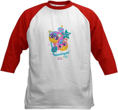 Cafepress Furby Phone Kids Baseball T Shirt Kids Cotton Baseball Jersey ، 3/4 Raglan Sleeve Shirt in Saudi Arabia