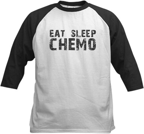 Cafepress Eat Sleep Chemo Kids Baseball Jersey Kids Cotton Baseball Jersey ، 3/4 Raglan Sleeve Shirt in Saudi Arabia