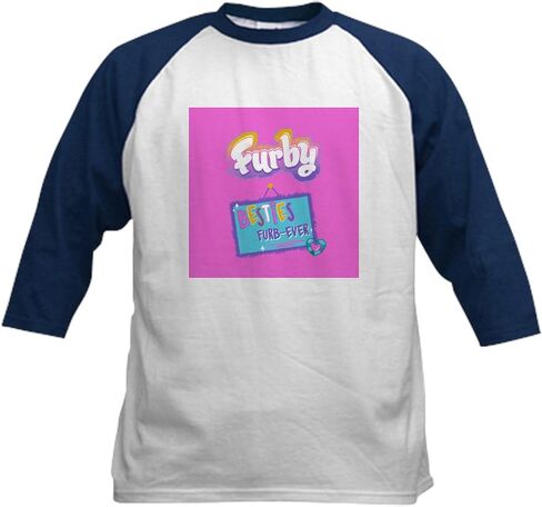 Cafepress Besties Furbever Kids Baseball T Shirt Kids Cotton Baseball Jersey ، 3/4 Raglan Sleeve Shirt in Saudi Arabia