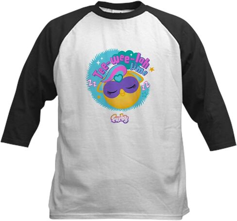 cafepress furby tee wee lah time kids baseball t Shirt Kids Cotton Baseball Jersey ، 3/4 Raglan Sleeve Shirt in Saudi Arabia