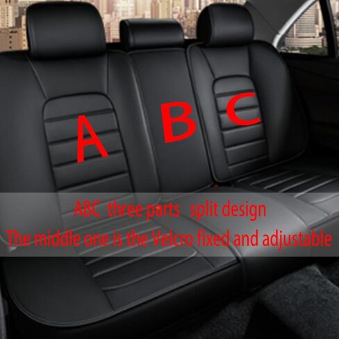 أغطية مقاعد جلدية لفورد Escape PHEV 2020-2025 ، تغطي مقعد السيارة مجموعة كاملة ، وأغطية مقاعد مقاعد مقاومة للماء ، ومقاعد الغطاء الداخلي غير القابل للتنفس للسيارات (أسود وأحمر) in Kuwait