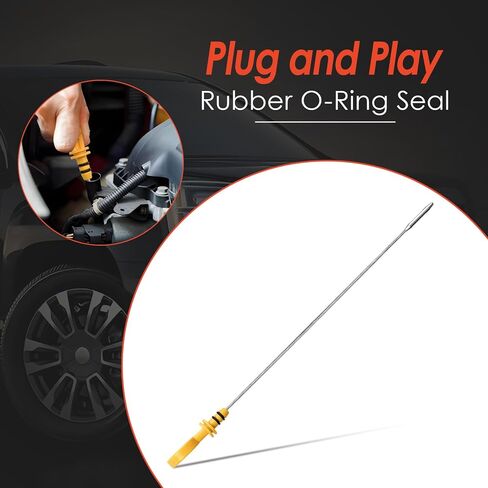 نوبات Dipstick Dipstick زيت المحرك لعام 2007-2019 Chevy Equinox Malibu Impala/Buick Regal ، Verano ، Lacrosse/Saturn Vue تحل محل 917-379 917379 12607379 126577999 in Saudi Arabia