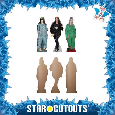نجم CS1395 Billie Eilish على الرف العلوي الحزمة من الورق المقام من الورق المقصورة ارتفاع 31 سم in Kuwait