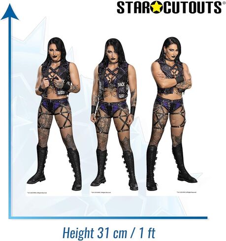 SC45777 Rhea Ripley Three Shelf Top Cardboard Cletouts Highta 31cm - مثالي لموضوع WWE ، والأحزاب ، وأعياد الميلاد والمراوح ، وزينة الغرفة والأحداث in Kuwait
