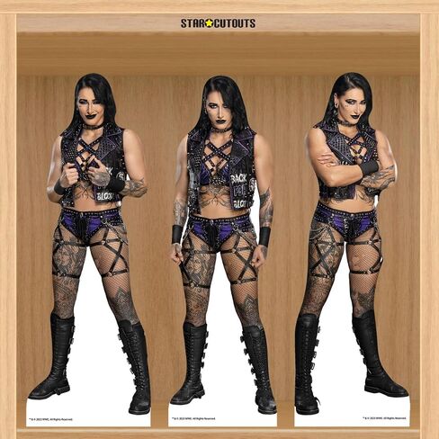 SC45777 Rhea Ripley Three Shelf Top Cardboard Cletouts Highta 31cm - مثالي لموضوع WWE ، والأحزاب ، وأعياد الميلاد والمراوح ، وزينة الغرفة والأحداث in Kuwait