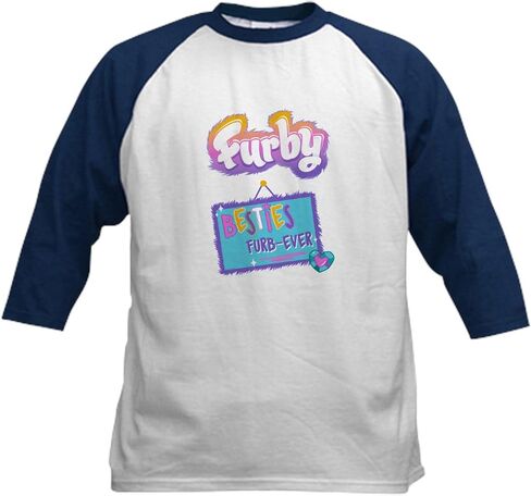 CafePress Besties Furbever Kids Baseball T Shirt Kids Cotton Baseball Jersey, 3/4 Raglan Sleeve Shirt in Kuwait