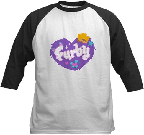 Cafepress Furby Heart Kids Baseball T Shirt Kids Cotton Baseball Jersey ، 3/4 Raglan Sleeve Shirt in Saudi Arabia