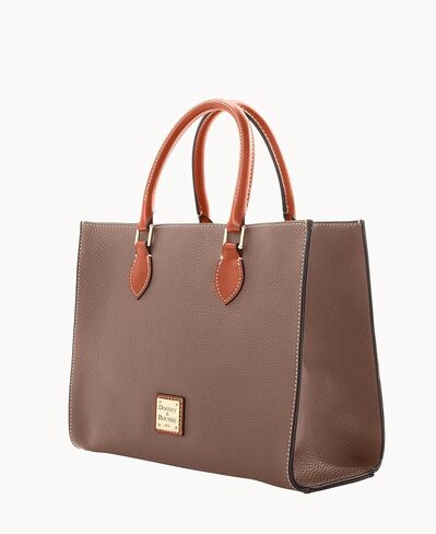 Dooney & Bourke Women's Janine Satchel in Pebble Grain Leather, Large Handbag with Adjustable Detachable Shoulder Strap in Kuwait