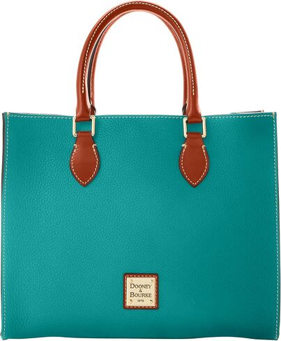 Dooney & Bourke Women's Janine Satchel in Pebble Grain Leather, Large Handbag with Adjustable Detachable Shoulder Strap in Kuwait