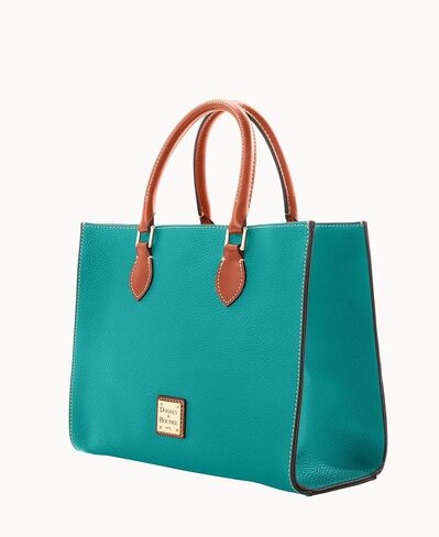 Dooney & Bourke Women's Janine Satchel in Pebble Grain Leather, Large Handbag with Adjustable Detachable Shoulder Strap in Kuwait