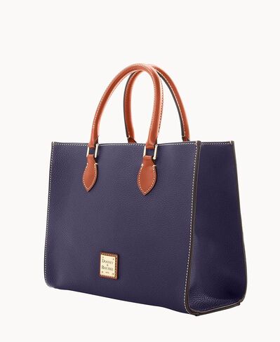Dooney & Bourke Women's Janine Satchel in Pebble Grain Leather, Large Handbag with Adjustable Detachable Shoulder Strap in Kuwait