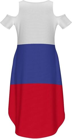 Fattyeery Elegant Casual Long Dress Sierra Leone Flag Off Shoulder Summer Sunshine Beach Skirts for Womens in Kuwait