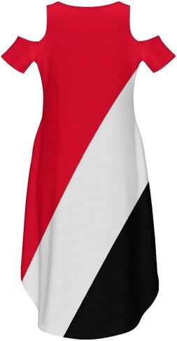 Fattyeery Elegant Casual Long Dress Sierra Leone Flag Off Shoulder Summer Sunshine Beach Skirts for Womens in Kuwait
