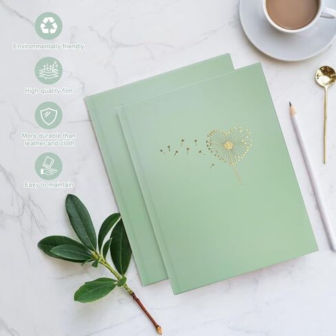 Small Photo Album 4x6 Pictures 2 Pack, Each Hold 36 Vertical Photos, Mini Waterproof Membrane Cover Picture Book for Wedding Baby Family Graduation Travel (Sage green with dandelion) in Saudi Arabia