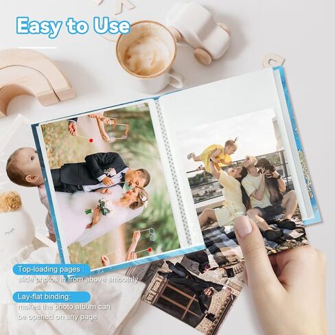 Small Photo Album 4x6 Pictures 2 Pack, Each Hold 36 Vertical Photos, Mini Waterproof Membrane Cover Picture Book for Wedding Baby Family Graduation Travel (Sage green with dandelion) in Kuwait
