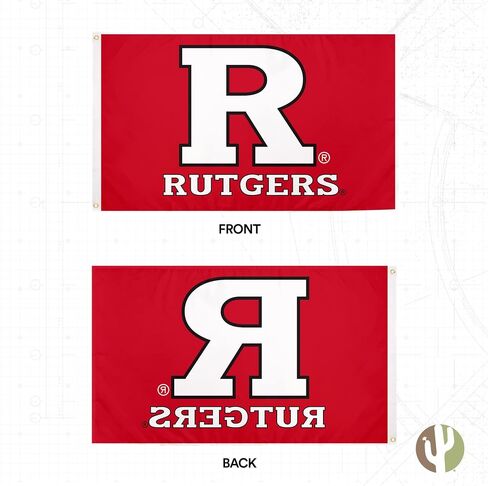 Desert Cactus Rutgers Flag State University of New Jersey RTX Flag Banners 100% Polyester Indoor Outdoor 3x5 feet Flags (Style 1) in Saudi Arabia