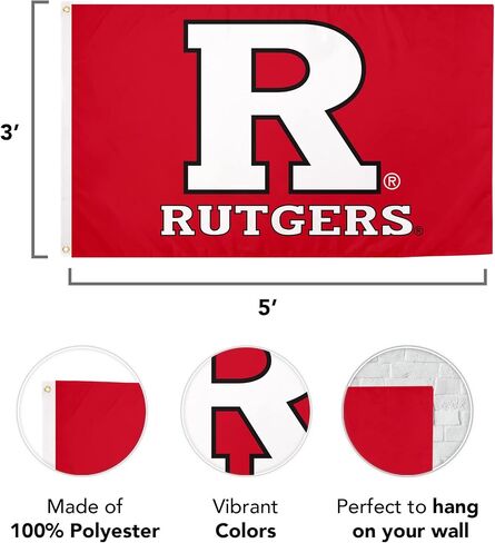Desert Cactus Rutgers Flag State University of New Jersey RTX Flag Banners 100% Polyester Indoor Outdoor 3x5 feet Flags (Style 1) in Saudi Arabia