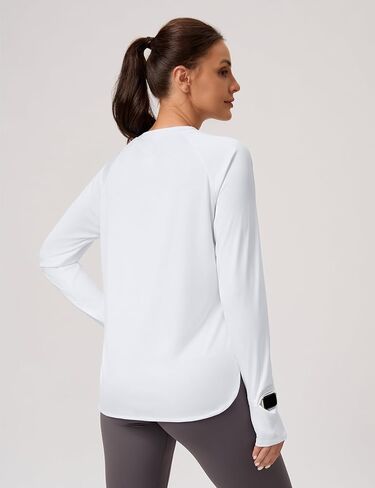 قمصان الشمس النسائية UPF 50+ Long Sleeve UV Protection Clothing SPF Tops Lightweight Equivitive Outdoor Outdoor in Kuwait
