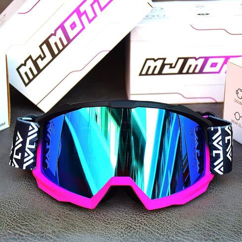 Motorcycle Goggles Men Women,UV400 protection Dirt Bike ATV MX DH Goggles Glasses,Anti-Slip Strap,Scratch-Proof in Kuwait