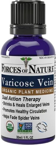 Forces of Nature Varicose Veins Treatment, Organic Homeopathic Medicine, 0.37 Fl Oz, Helps Shrink & Reduce Appearance of Cellulite, Varicose & Spider Veins, Promotes Healthy Vein Circulation in Kuwait