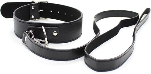 Women Punk Style Necklace: Soft Leather Neck Collars with Leash Set for Christmas Cosplay Gift in Saudi Arabia