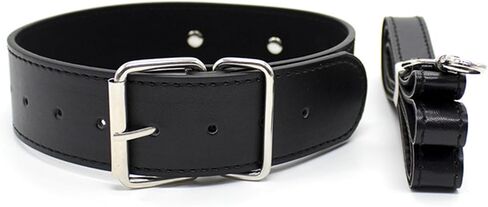 Women Punk Style Necklace: Soft Leather Neck Collars with Leash Set for Christmas Cosplay Gift in Saudi Arabia