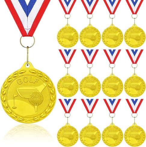 Football Medals for Kids, 12 Pack Golden Metal Medal Awards Football Team, Football Game Sports Day Favors Prizes for Boys Children Adults in Kuwait