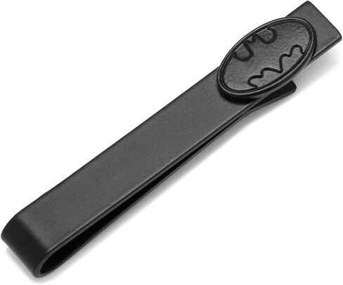 DC Comics Black Oval Batman Tie Bar, Officially Licensed in Saudi Arabia