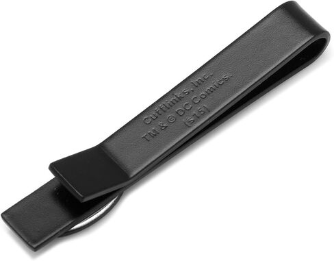 DC Comics Black Oval Batman Tie Bar, Officially Licensed in Saudi Arabia