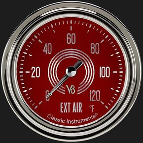 V8RS399SLC V8 Red Steelie 2 5/8" Outside Air Temp Gauge in Saudi Arabia