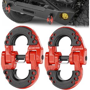 Nilight Safety Chain Connector Link, 1/2In Tow Hitch Hammerlock Coupling Link, 2 Pack Forged Steel Tow Chain Connector for Chain Link/Recovery Rope Link/Shackle, 12000 lbs Load Limit, Red in Saudi Arabia