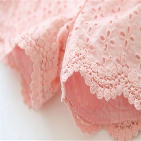 Toddler Girl's Eyelet Lace Shorts Hollow Out Embroidery Elastic Waist Scallop Trim Boho Shorts Cute Beach Outfits in Saudi Arabia