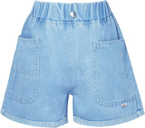 Happy Cherry Baby Girl Summer Denim Shorts Wide Leg Cute Cooling Jeans Hot Pants 1-13Y in Saudi Arabia