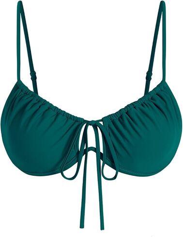 ZAFUL Womens Underwire Bikini Top Push Up Bathing Suit Tops Padded Large Bust Swimsuits Tops Only 2025 in Saudi Arabia