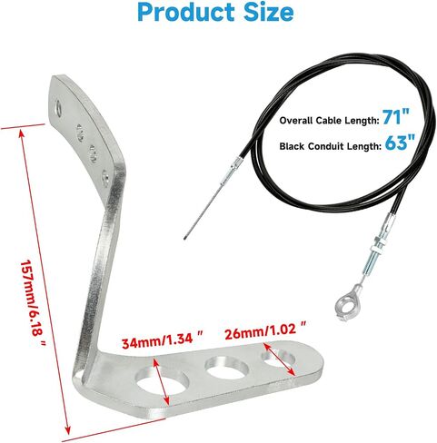 Heavy Duty Go Kart Gas Brake Pedals with Throttle Cable Kit Compatible with Most of Manco Go Cart Predator 196cc 212cc 6.5hp American Sportworks Carter Yerf Dog Kandi DIY Vintage Go-Kart Parts in Kuwait