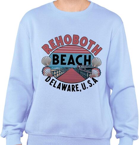 Teesandtankyou Travel Rehoboth Beach Sweatshirt للجنسين in Kuwait